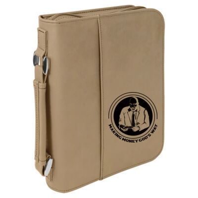 WG Ministries - Leatherette Book/Bible Cover with Handle & Zipper Thumbnail