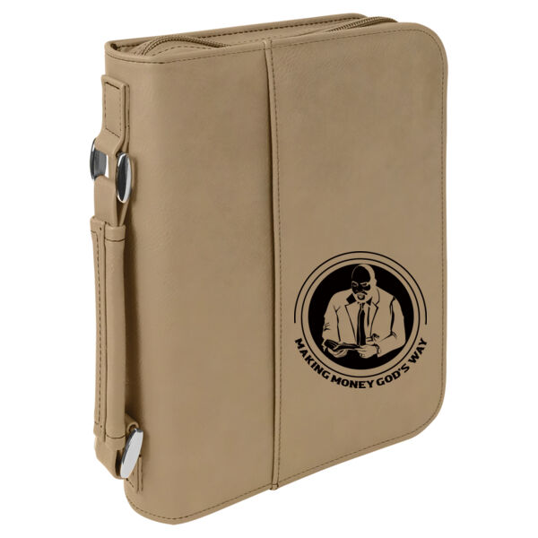 WG Ministries - Leatherette Book/Bible Cover with Handle & Zipper Thumbnail